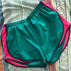 Nike Pink and Green Dri-FIT Shorts